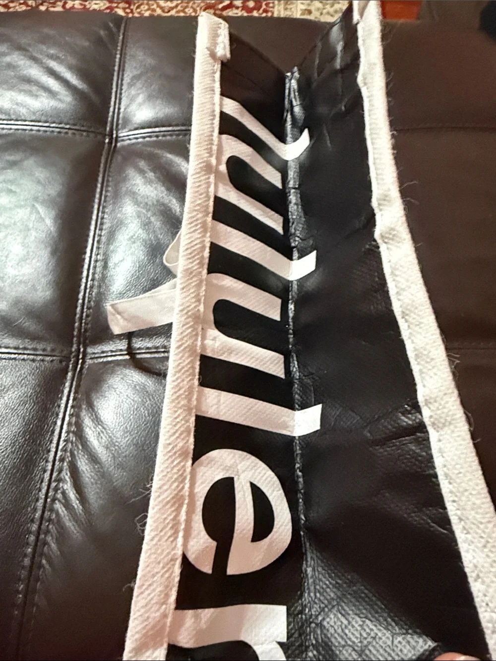 lululemon athletica white tote with logo